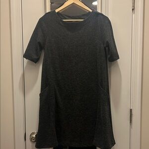 Chic Charcoal Women's Mini Swing Dress